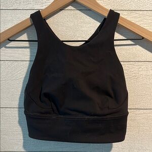 Lululemon long line high neck Women's Black Sports Bra 4